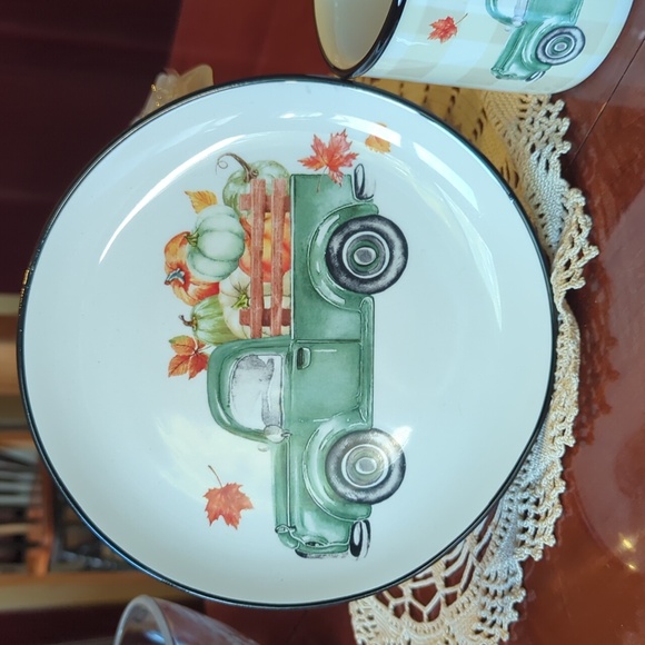 Robert Stanley Signature Fall Ceramic Plate and Cup Set NWT - Picture 2 of 6